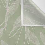 Retro Botanical Pattern Sage Green Wall Tapestry Gallery Image 3