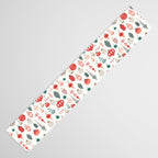 Vintage Christmas baubles white background Table Runner Gallery Image 3