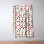 Vintage Christmas baubles white background Window Curtain Gallery Image 3