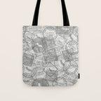 Vintage San Francisco California Travel Stamp Pattern Tote Bag Gallery Image 1
