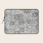 Vintage San Francisco California Travel Stamp Pattern Laptop Sleeve Gallery Image 1