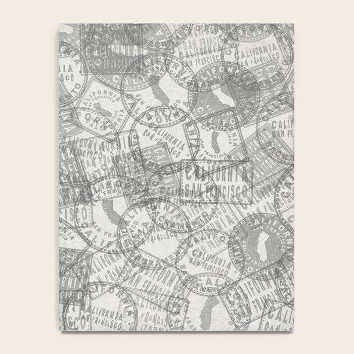 Vintage San Francisco California Travel Stamp Pattern Notebook Gallery Image 4