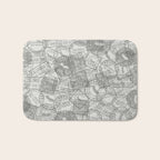 Vintage San Francisco California Travel Stamp Pattern Bath Mat Gallery Image 1