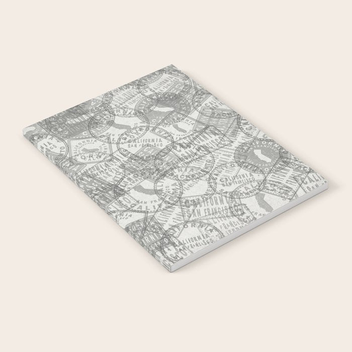 Vintage San Francisco California Travel Stamp Pattern Notebook Gallery Image 1