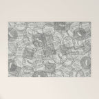 Vintage San Francisco California Travel Stamp Pattern Welcome Mat Gallery Image 1