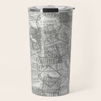 Vintage San Francisco California Travel Stamp Pattern Travel Mug Gallery Image 1