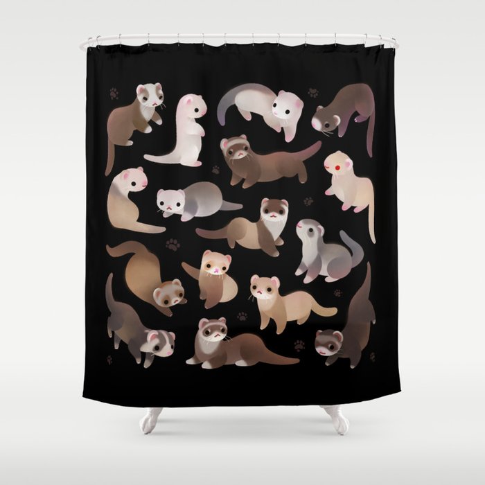 Ferret - dark Shower Curtain Gallery Image 1