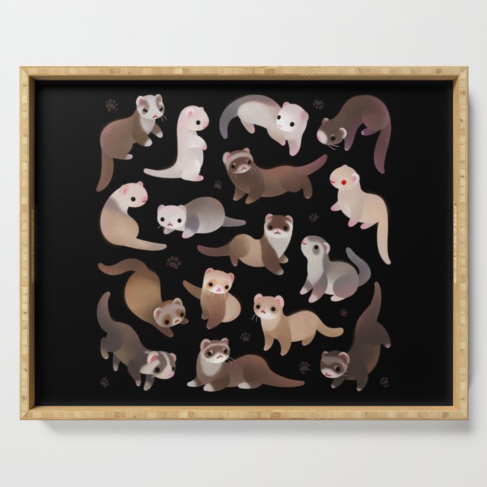 Ferret - dark Serving Tray Gallery Image 1