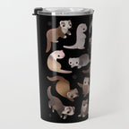 Ferret - dark Travel Mug Gallery Image 3