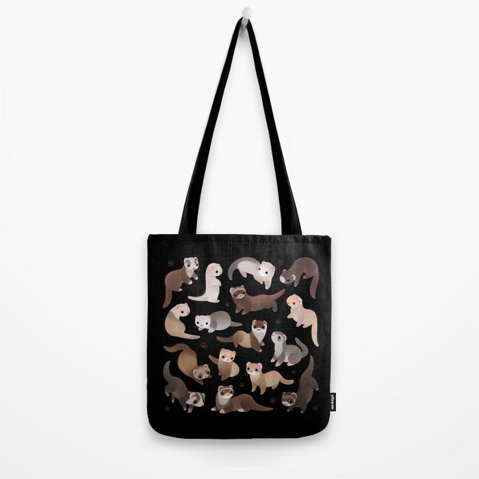 Ferret - dark Tote Bag Gallery Image 2