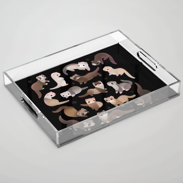 Ferret - dark Acrylic Tray Gallery Image 1
