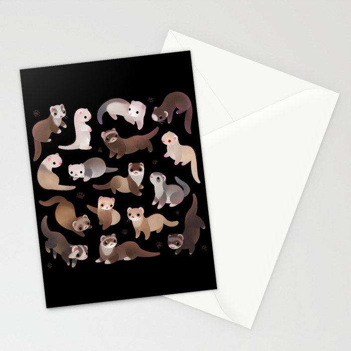Ferret - dark Stationery Card Gallery Image 2