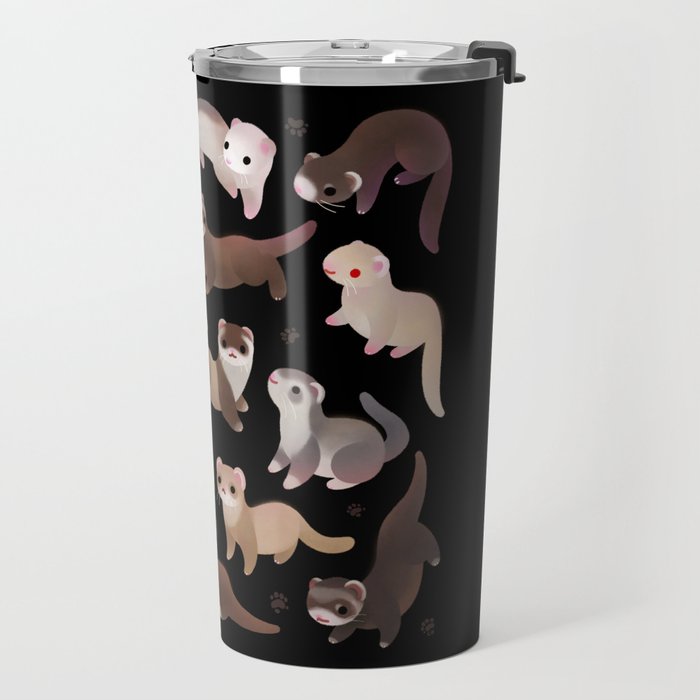 Ferret - dark Travel Mug Gallery Image 2
