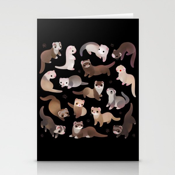 Ferret - dark Stationery Card Gallery Image 2