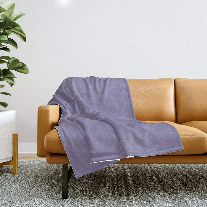 Neutral Lavender Purple Solid Color Throw Blanket Gallery Image 1