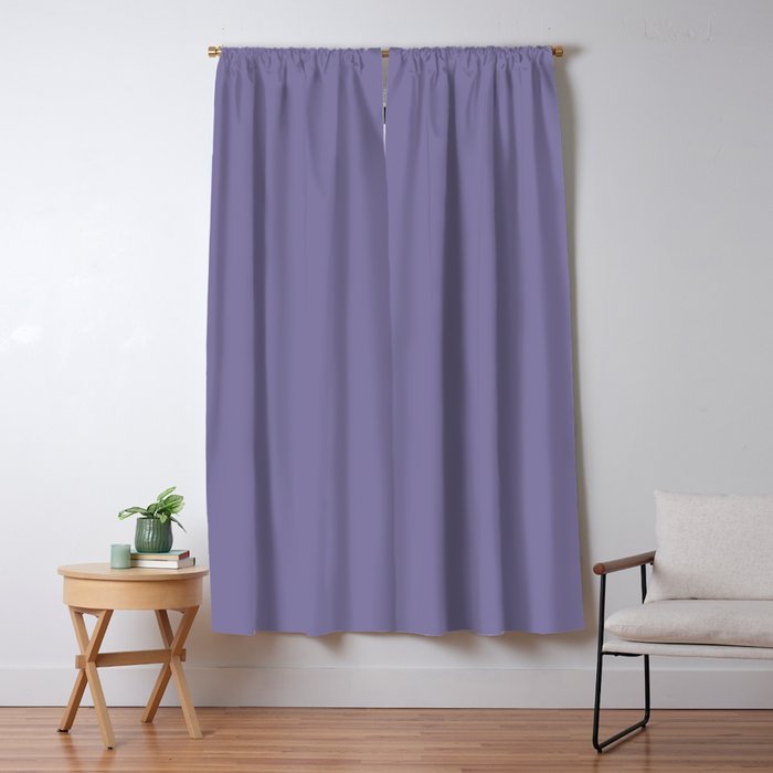 Neutral Lavender Purple Solid Color Window Curtain Gallery Image 1