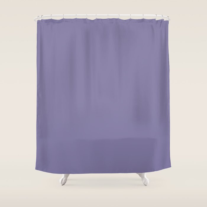 Neutral Lavender Purple Solid Color Shower Curtain Gallery Image 1