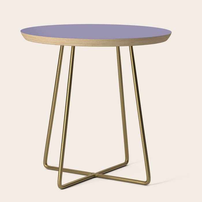 Neutral Lavender Purple Solid Color Side Table Gallery Image 1