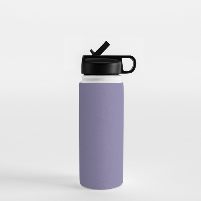 Neutral Lavender Purple Solid Color Water Bottle Gallery Image 1