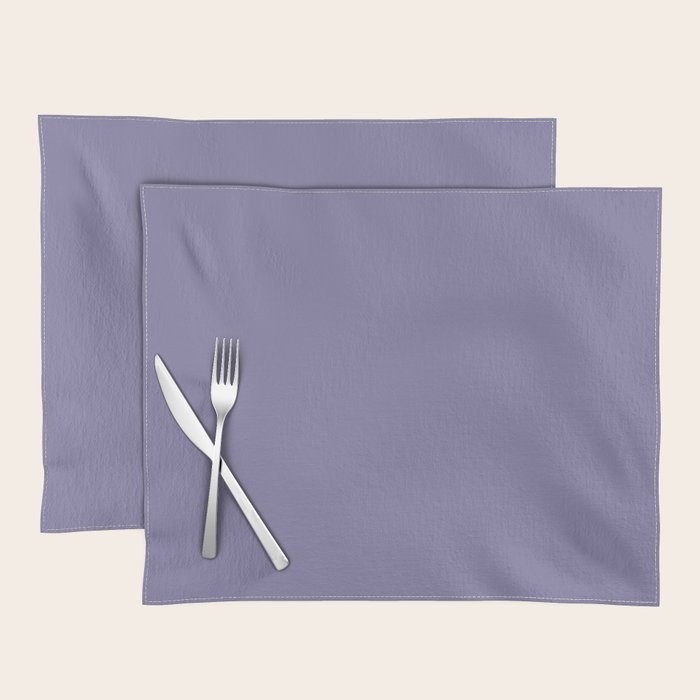 Neutral Lavender Purple Solid Color Placemat Gallery Image 1