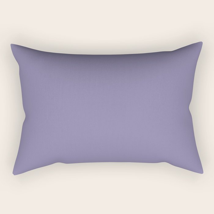 Neutral Lavender Purple Solid Color Rectangular Pillow Gallery Image 1