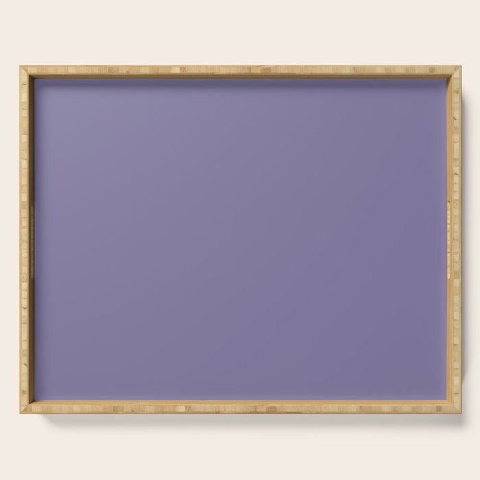 Neutral Lavender Purple Solid Color Serving Tray Gallery Image 1