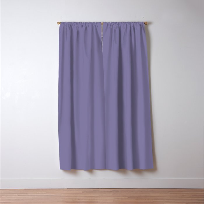 Neutral Lavender Purple Solid Color Window Curtain Gallery Image 3