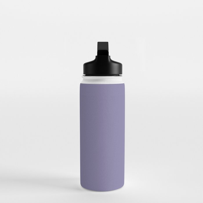 Neutral Lavender Purple Solid Color Water Bottle Gallery Image 3