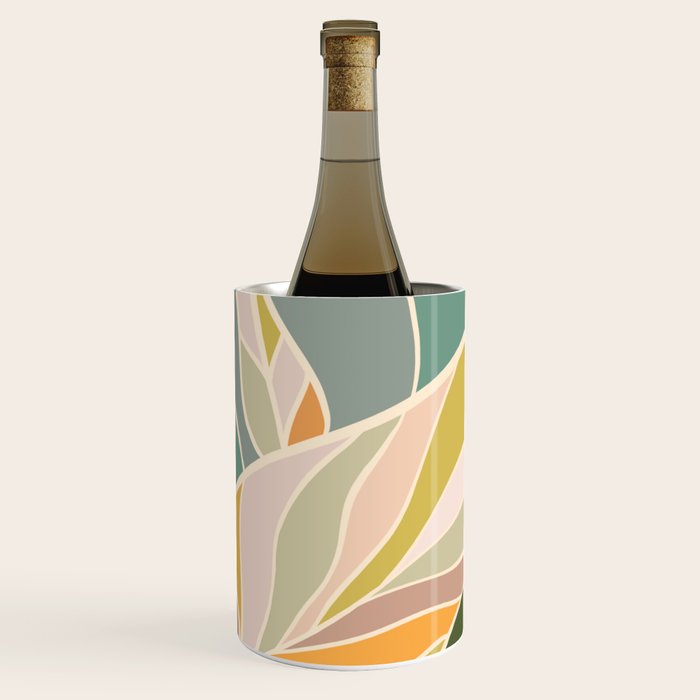 Abstract Botanical Mid century Modern Wine Chiller Gallery Image 3