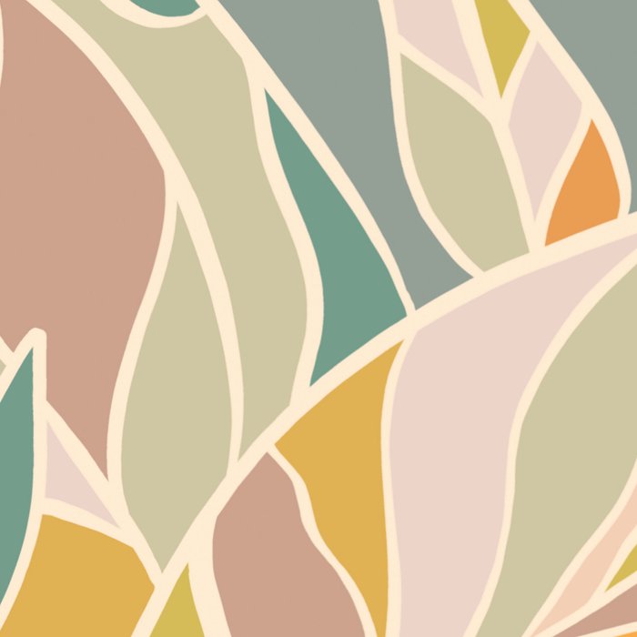 Abstract Botanical Mid century Modern Coffee Mug Gallery Image 2