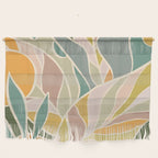 Abstract Botanical Mid century Modern Wall Hanging Gallery Image 1