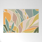 Abstract Botanical Mid century Modern Welcome Mat Gallery Image 1