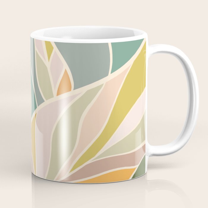 Abstract Botanical Mid century Modern Coffee Mug Gallery Image 1