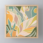 Abstract Botanical Mid century Modern Mini Art Print Gallery Image 1