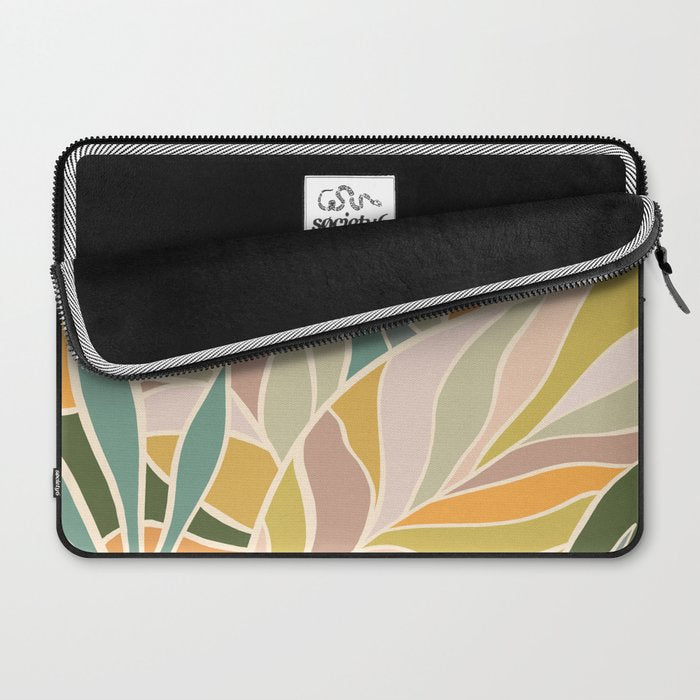Abstract Botanical Mid century Modern Laptop Sleeve Gallery Image 2