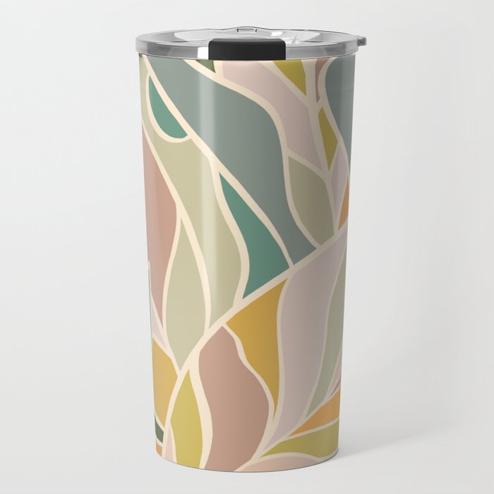 Abstract Botanical Mid century Modern Travel Mug Gallery Image 1