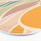 Abstract Botanical Mid century Modern Bath Mat Gallery Image 3
