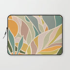 Abstract Botanical Mid century Modern Laptop Sleeve Gallery Image 1