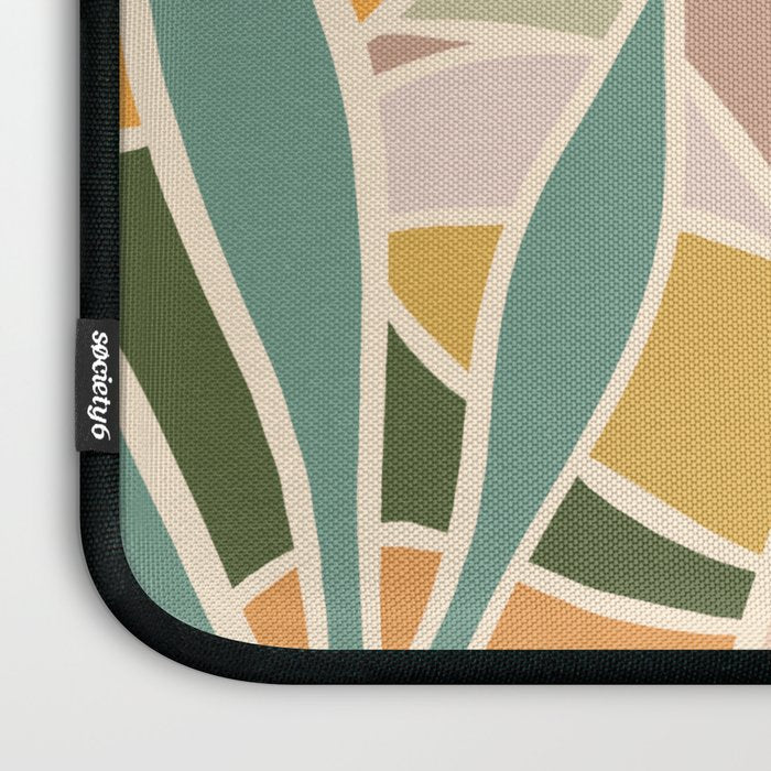 Abstract Botanical Mid century Modern Laptop Sleeve Gallery Image 3