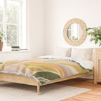 Abstract Botanical Mid century Modern Duvet Cover Gallery Image 2