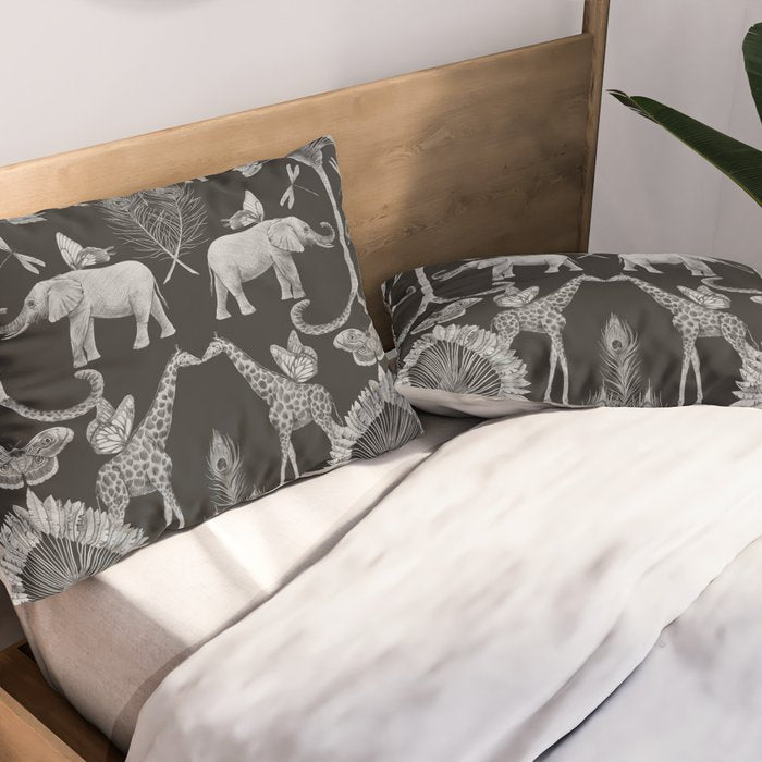 Whimsical African Safari Pattern Pillow Sham Gallery Image 2