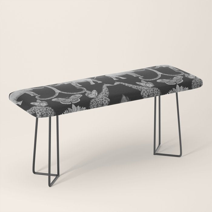 Whimsical African Safari Pattern Bench Gallery Image 1