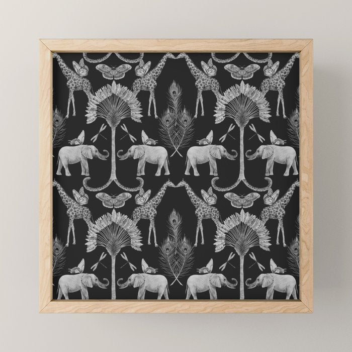 Whimsical African Safari Pattern Mini Art Print Gallery Image 1