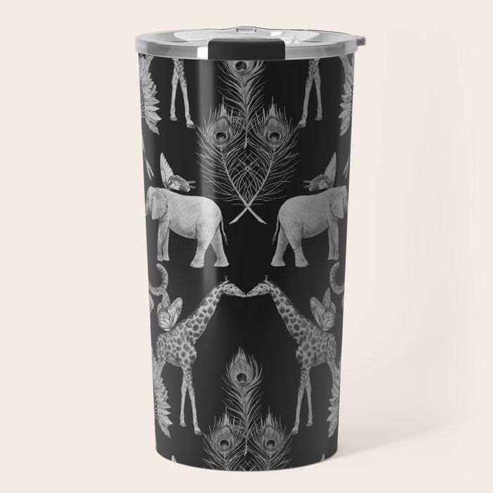 Whimsical African Safari Pattern Travel Mug Gallery Image 1