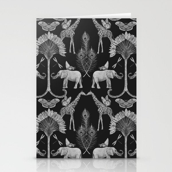 Whimsical African Safari Pattern Stationery Card Gallery Image 2