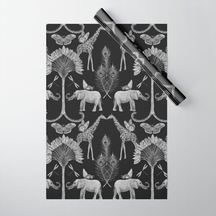 Whimsical African Safari Pattern Wrapping Paper Gallery Image 1