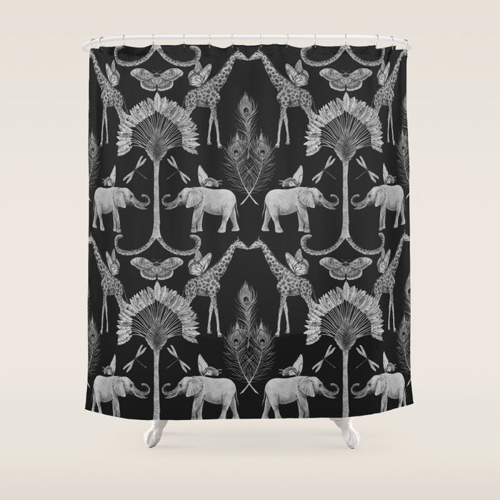 Whimsical African Safari Pattern Shower Curtain Gallery Image 1