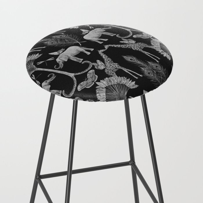 Whimsical African Safari Pattern Stool Gallery Image 2