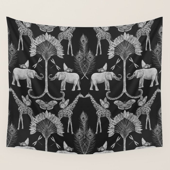 Whimsical African Safari Pattern Wall Tapestry Gallery Image 4