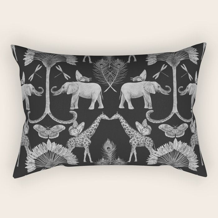 Whimsical African Safari Pattern Rectangular Pillow Gallery Image 2